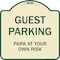 Signmission Designer Series Sign Guest Parking, Tan & Green Heavy-Gauge Aluminum Sign, 18" x 18", TG-1818-23925 A-DES-TG-1818-23925 - alternate 1
